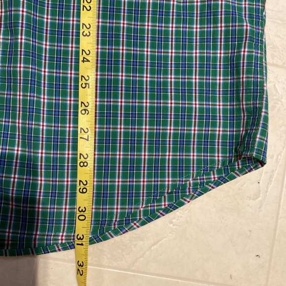 CHAPS🎄 Ralph Lauren L/S Button Down Green/Red/Blue Check🎄perfect for Holidays! - Picture 11 of 13